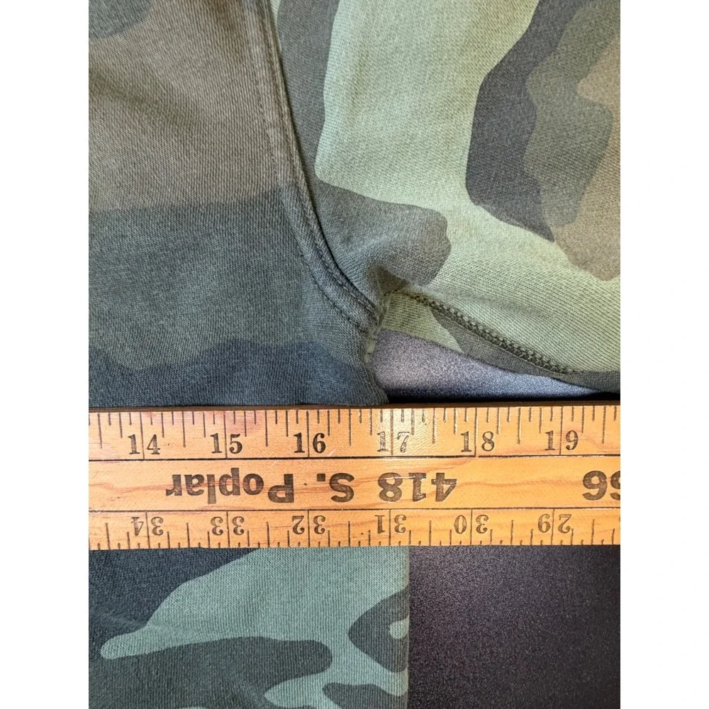 Gap Kids Camo Arch Logo Pullover Hoodie Green Camouflage Size M 8 J6‎